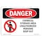 Signmission Safety Sign, OSHA Danger, 7" Height, Rigid Plastic, Chemical Storage Area Keep Out, Landscape OS-DS-P-710-L-1063 - alternate 1